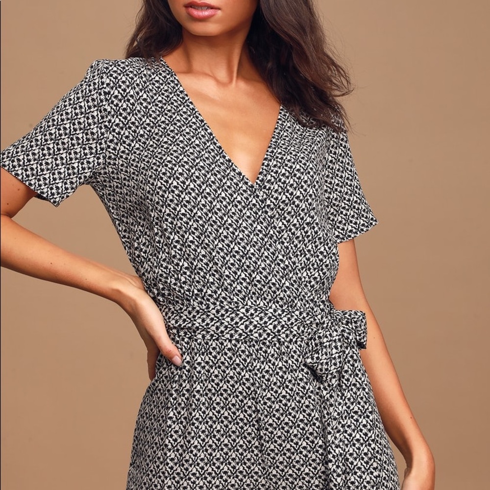 Black & White Wide Leg Jumpsuit
